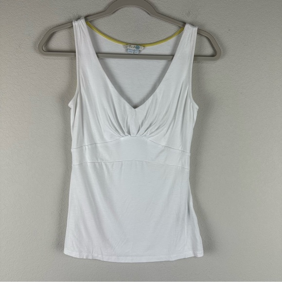 Boden Tops - Boden White Jersey V-Neck Easy Vest Tank Top Size 6